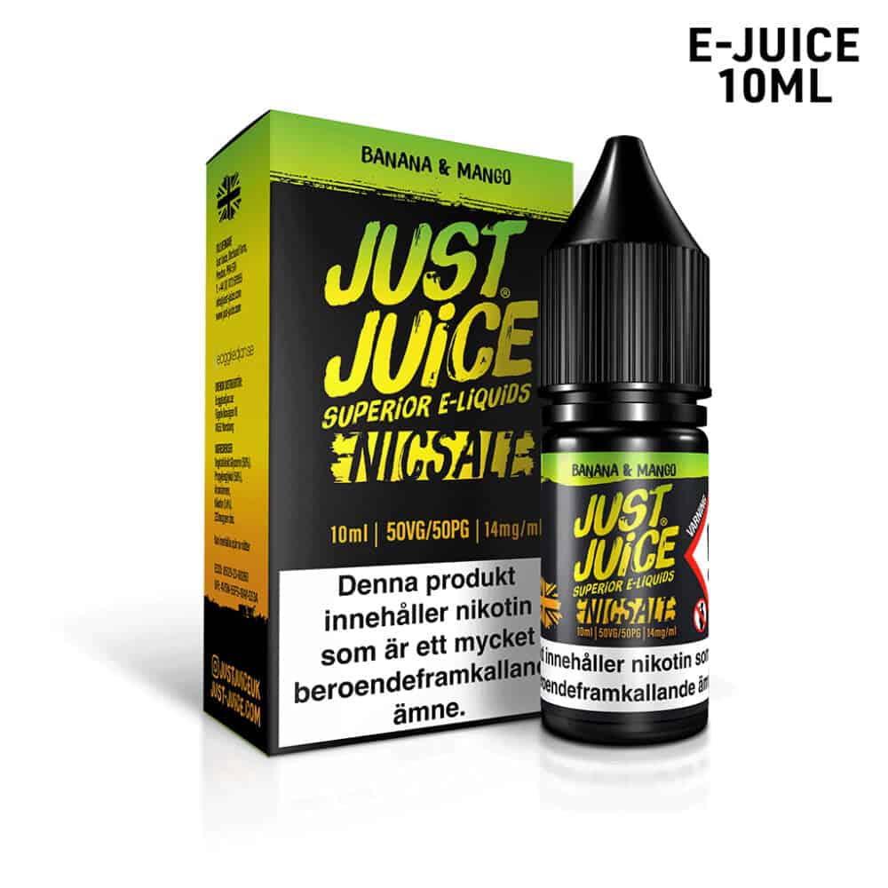 Just Juice | Banana Mango | 10ml E-Juice | 14mg Saltnikotin