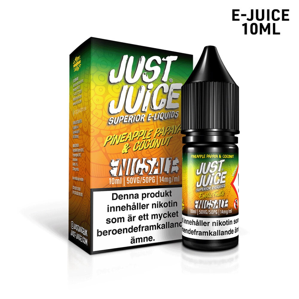 Just Juice | Papaya Pineapple Coconut | 10ml E-Juice | 14mg Saltnikotin